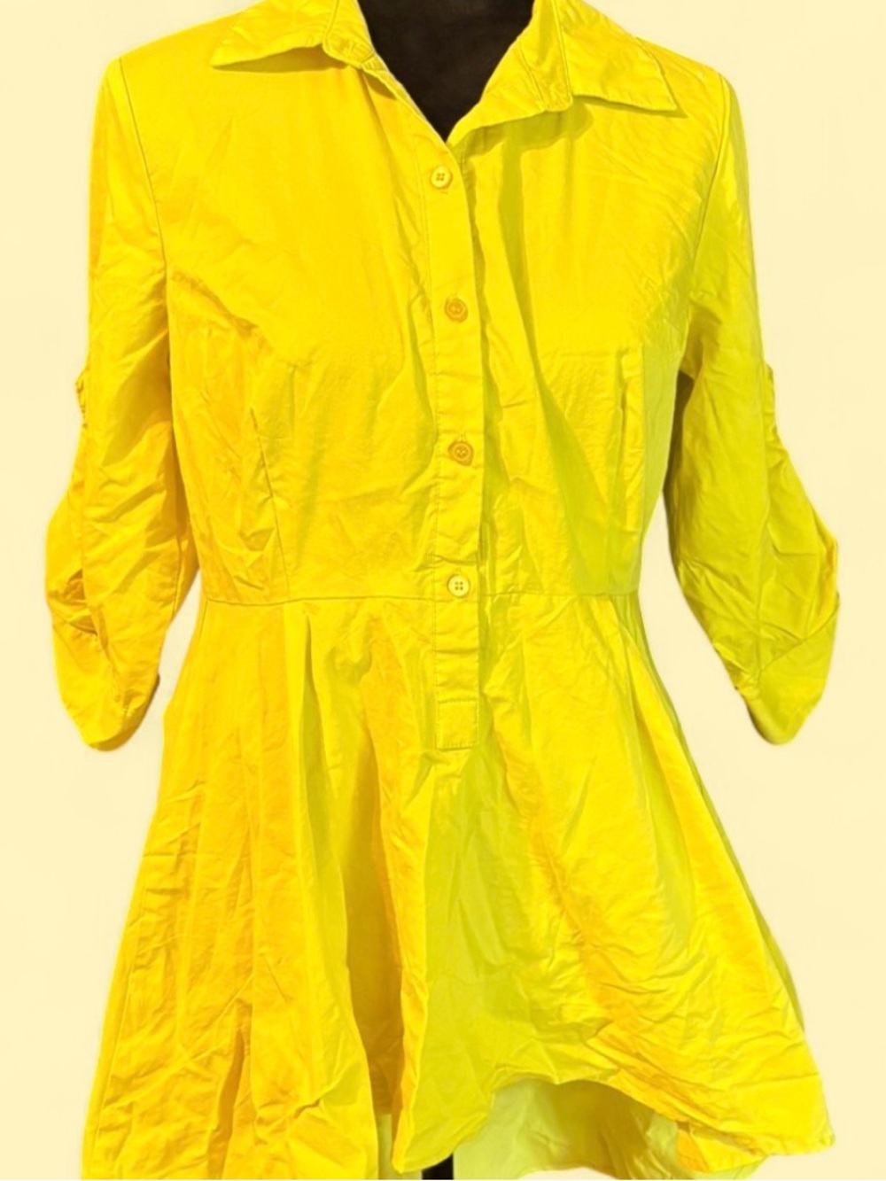 New York & Company Neon Yellow Blouse